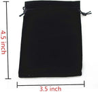 Colorsheng 20pcs 3.5 "X 4.5" Velvet Drawstring Cloth Jewelry Pouches Gift Candy Bags Wedding Headphones Bag (Black)