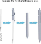 FIOVER Gel Pens, 10pcs 0.5mm Quick Dry Black Ink Fine Point Smooth Writing Pens for Journaling Note Taking High-End Series Ballpoint for Office School Supplies(10pcs Morandi)