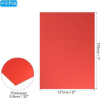 PATIKIL 7x5x1/32inch Anodized Aluminum Sheet, 10Pcs Metal Rectangle Aluminum Plate 0.8mm Thick Engraving Blanks for Laser Engraving DIY Decorative Crafting Home Decoration, Red