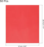 MECCANIXITY 50 Pack Toner Reactive Foil ,Deco Foil Transfer Sheets 8.5"x11" A4 Hot Foil Paper for Laser Printer Scrapbooking Heat Transfer DIY Craft,Red
