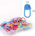 Luwans Stitch Markers for Crocheting - 50Pcs Crochet Stitch Markers for Knitting Yarn & DIY Crafts | Lightweight Plastic Crochet Pins with 8 Assorted Colors | Durable and Easy Locking, multicolored