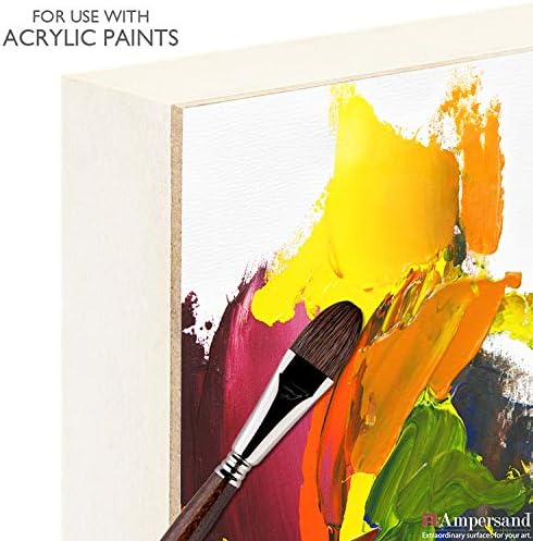 Ampersand Art Supply Wood Gesso Art Painting Panel: Canvas Texture, 1.5 Inch Cradle, 8" x 10"