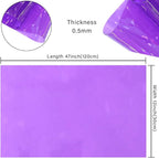 HYANG Purple Transparent PVC Super Clear Holographic Vinyl Faux Leather Sheets 1 Roll 12" x 47" (30cm x 120cm) for DIY Bows Earrings Bags DIY Crafts Making
