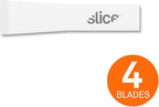 Slice 10534-CS Chisel Blades, Ceramic Blade Lasts 11x Longer Than Metal, Finger Friendly Edge, 24 Blades, White