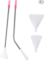 Stainless Steel Straw Blow Nozzles Set for Acrylic Paint Pouring Tools, Pour Painting Supplies for Fluid Art Bloom and Dutch Pour Techniques 4 Set