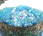 Light Blue Iridescent Ice Glitter Flakes for Nail Art - Lightweight Holographic Polyester - 311-4351 - 1/2 oz (14 grams)