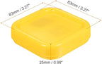 HARFINGTON Magnetic Pin Cushion Square Plastic Magnetic Sewing Pin Holder Storage Case Needle Cushion Tool for Sewing DIY Projects, Yellow