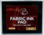 Madam Sew Permanent Fabric Ink Stamp Pad | Crisp, Washable Impressions on Cotton & Linen | Fade-Resistant Fabric Ink Pad for Fabric Crafts, Labels & Gifts | Works with All Rubber Stamps (Black)
