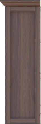 Cube Shelf Bookcase with Base - Wooden 3 Tiers Floor Standing Low Storage Cabinet for Home and Office, 12-Cube Lattice Bookshelf, Walnut