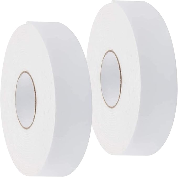 Double Sided Foam Tape 2.36In x 33FT 2 Pack, Mounting Tape Heavy Duty, Strong Adhesive Weatherproof Seal Strips for DIY Craft Picture Poster, Car & Gap Filling Mountings, Home Office Decor (White)