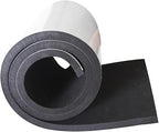Closed Cell Neoprene Foam Rubber Sheet with Adhesive - 60 x 8 x 1/2 Inch Multi-Function Insulation, Soundproofing, and Weatherproof Foam Padding Easy Cut DIY,Black