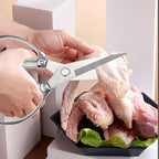 Silver Kitchen Scissors -Heavy Duty & All Purpose, Stainless Steel, Ideal for office & Home Use, Industrial Grade