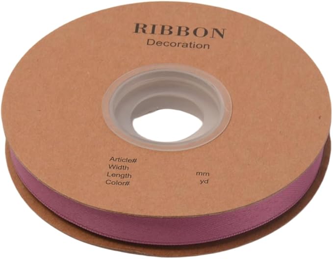 Double Side Satin Ribbon, Continuous 20 Yards,Use for Craft Bows Bouquet, Gift Wrapping, Wedding Decoration, Floral Arrangement (Dark Purple, 1/2 inch)