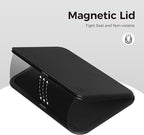 Large Stamp Pad - 3.50"x 6.25", Magnetic Lid, Premium Quality Felt Stamp Pad (Black)