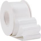 HUIHUANG White Satin Ribbon 2 inch Wide Double Side White Silk Fabric Ribbon for Crafts, Bows Making, Flower Bouquet Wrap, Gift Wrapping, Wedding Bridal Shower Decor, Home Decor -25 Yards/Roll