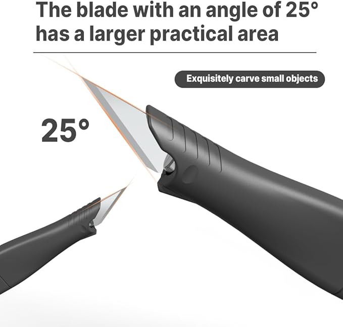 3 PCS Exacto Knife,Hidden Blade Design at The End,Comes with 5 Spare High Qualiry Carbon Steel Exacto Knife Blades. Craft Knife for Crafting, Arts,Modeling,Scrapbooking,Stencil,DIY Projects.Silver