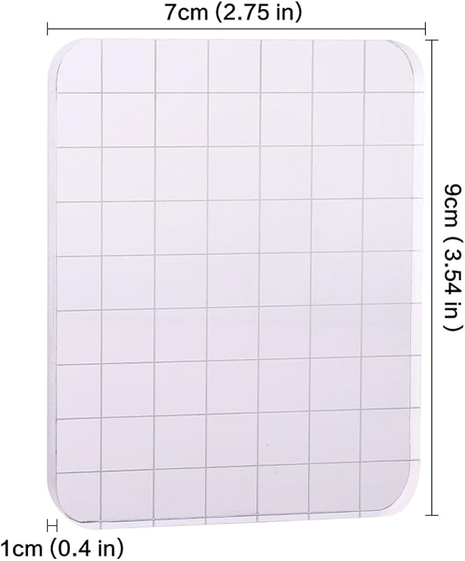 CCINEE Clear Stamp Block Transparent Acrylic Block with Grid and Grip for Stamping Scrapbooking Craft Making