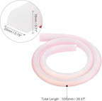 uxcell Flexible Molding Trim, 39 Inch Flexible Quarter Round Molding Silicone Peel and Stick Trim Self Adhesive Shower Water Barrier for Corner Decor Bathroom Kitchen, Transparent