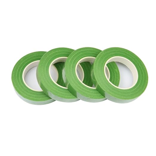4 Rolls Floral Tape 1/2" Wide 30 Yards/Roll Floral Tapes for Bouquet Stem Wrap and Flowers Making Craft Projects (Light Green)