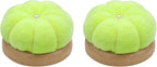 Uxney Pin Cushion,Wooden Sewing Pin Cushion Pincushion Needle Cushion for Sewing Quilting Needlework DIY Crafts(Fluorescent Yellow,2 PCS)