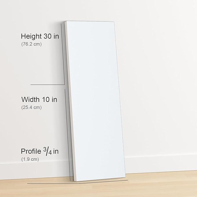 PHOENIX 10x30 Inch 3 Pack Artist Canvas - Large Skinny Stretched Canvases for Painting - 3/4 Inch Profile, 100% Cotton 11 Oz. Gesso Primed White Blank Professional Canvas Oil & Acrylic Paints