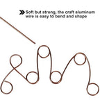 Tenn Well 9 Gauge Aluminum Wire, 50 Feet 3mm Bendable Craft Wire for Bonsai Training, Sculpting, Doll Making, Jewelry Making, Crafting (Bronze)