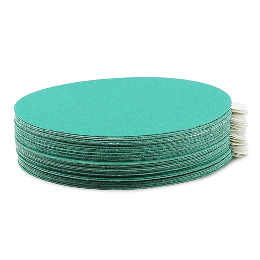 BHA 5” Green Film PSA Self Adhesive Sanding Discs - 50 Pack - Wet/Dry, Sticky Back, Premium Aluminum Oxide for Long-Lasting, Low-Dust & Load Resistant Sanding and Surface Finishing - 1000 Grits