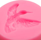 Hummingbird Silicone Fondant Mold, Bird Cake Decorating Mold, Pink, Set of 2