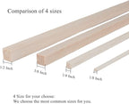 30 Pack Square Wood Dowel Rods 3/8x3/8x12 Inch Balsa Wood Sticks Natural Wood Color Unfinished Wood for Cricut Maker Make Models of House Airplane Ship Boat DIY Wooden(10x10x305mm)