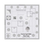Creative Grids Curvy Log Cabin Trim Tool Quilt Ruler – CGRJAW5 – Made in USA, 8-1/2in x 8-1/2in, Non-Slip Grip Acrylic Quilting, Sewing, Crafting, Patchwork Ruler & Template
