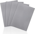 4 Pack Rubber Stamp Sheets, 2.6 mm (0.1 inch) A4 Size Light Gray Rubber Pads, Soft Rubbers Mat for Engraving Machine Cutter, Laser Rubbers Carving Blocks Material to Making Custom Stamps