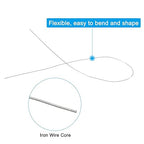 PATIKIL 26 Gauge 16" Floral Stem Wire, 100 Pcs Paper Wrapped Iron Artificial Flower Stem Accessories for DIY Bouquet Stem and Craft Decoration, Silver