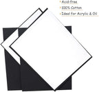 CONDA Black Canvases for Painting, Canvas Panels 8x10 inch, Pack of 14, 100% Cotton Acid-Free, 8 oz Gesso-Primed, Art Boards for Oil & Acrylic Painting
