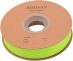 Double Side Satin Ribbon, Continuous 20 Yards,Use for Craft Bows Bouquet, Gift Wrapping, Wedding Decoration, Floral Arrangement (Fluorescent Green, 4/5 inch)