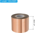PATIKIL 2"x400Ft Hot Stamping Foil Paper, Heat Transfer Hot Stamping Paper Foil Roll for Leather DIY Logo Decor Craft Gift Package Scrapbook Card, Rose Gold