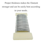 HAHIYO 26Gauge Silver 3 Rolls Total 115 Yards(345 Feet) Metal Floral Wire Flexible Paddle Wire for Crafts Christmas Wreaths Tree Flower Arrangement Bouquet Wrapping Wedding DIY
