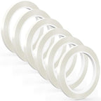 GLAMFIELDS 6 Rolls 1/4" Floral Tapes, Clear Floral Tape, White Floral Tape for Bouquet Stem Wrap, Waterproof Florist Tape for Flower Arrangements Supplies Craft Corsages Wedding 60 Yd/Roll