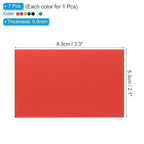 PATIKIL 2.1x3.3 Inch Anodized Aluminum Sheet Metal, 7Pcs Laser Plates Engraving Blanks 0.5MM Thin Rectangle for Crafting DIY Laser Engraving, Silver/Black/Blue/Green/Yellow/Red/Purple