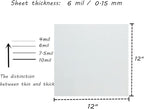 BANLTRE 12 Pieces 6 mil Blank Template Material Stencils Mylar for Cutting Paper Clear Transparency Sheet 12 × 12 inch (12-6 mil)