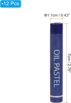 PATIKIL Blue Oil Pastels, 12Pcs Soft Oil Crayons Creamy Pastels Stick Art Supplies for Art Painting Drawing Blending Graffiti for Artists Beginners