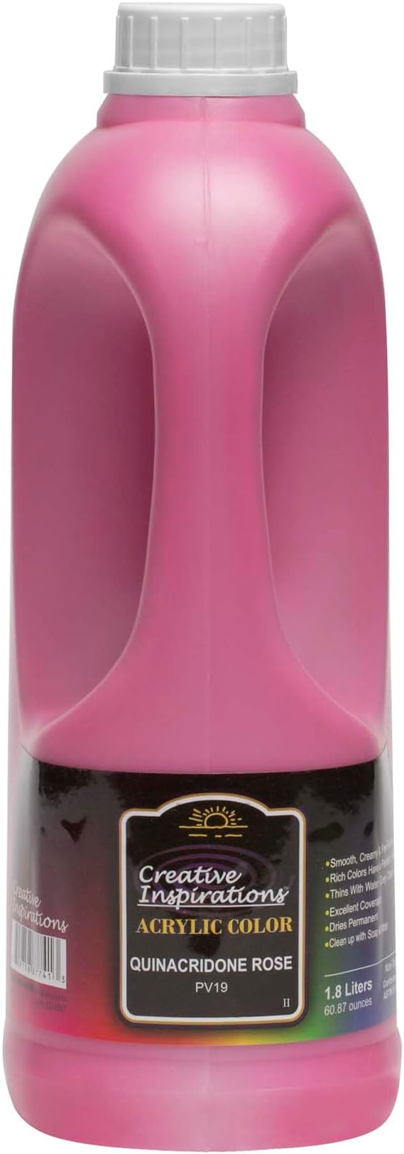 Creative Inspirations Acrylic Paint - Quinacridone Rose - 1.8 Liter - Smooth & Creamy Consistency, Vibrant Pigmentation, Great Coverage for Artists - Clean Up with Soap & Water