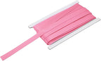 MECCANIXITY Double Fold Bias Tape for Sewing 5/8 Inch x 12 Yards Satin Pre-fold Continuous Binding Tape for Seaming Quilting Hemming Binding DIY Crafts, Pink