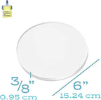 Gel Press Monoprinting Print Plate – 6” Circle Gel Plate - Printmaking Supplies - Reusable Gel Printing Plate for Press Art for Card Making, Scrapbooking, Journaling, Arts and Crafts, Home Decor
