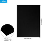 PATIKIL 7x5x1/32inch Anodized Aluminum Sheet, 5Pcs Metal Rectangle Aluminum Plate 0.8mm Thick Engraving Blanks for Laser Engraving DIY Decorative Crafting Home Decoration, Black