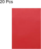 MECCANIXITY Colored Vellum Paper, 20 Sheet Deep Red Transparency 11.7 x 8.2 Printable Vellum Paper, Translucent Vellum Sheets for Printing Wedding Invitations, Ink Jet Laser Printer