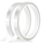2 Rolls 10mm x33m(108ft) Clear Heat Tape,Transparent High Temperature Heat Resistant Tape,Heat Transfer Tape for Heat Press and Sublimation,Heat Transfer Vinyl,No Residue