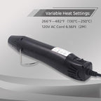 mofa Resin Heat gun,6.6ft Cable 300W Hot Air Gun for Crafting,Acrylic Paint Dryer Multi-Purpose Electric Heating Nozzle (Black Temp Regulation)