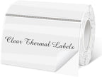 2" x 3" Transparent Thermal Label Stickers,Waterproof Thermal Printer Sticker Labels for Gift Wrapping, Self-Adhesive Name Price Tag DIY Custom Logo Design (280 pcs,Clear)