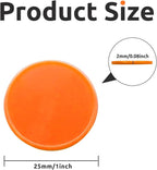 Set of 100 Opaque Plastic Learning Counters Mini Poker Chips Game Tokens with Storage Box (Orange, 1 Inch)
