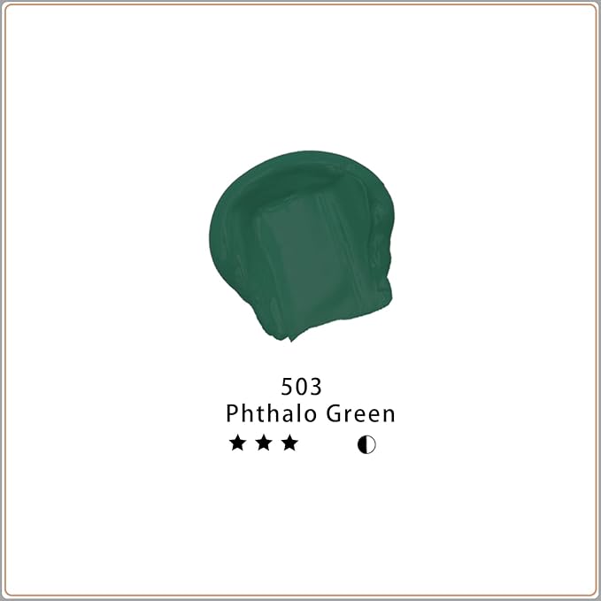 Artecho Green Acrylic Paint, Phthalo Green Paint (120ml / 4.05oz) Tubes, Art Craft Paints for Canvas, Rock, Stone, Wood, Fabric, Art Supplies